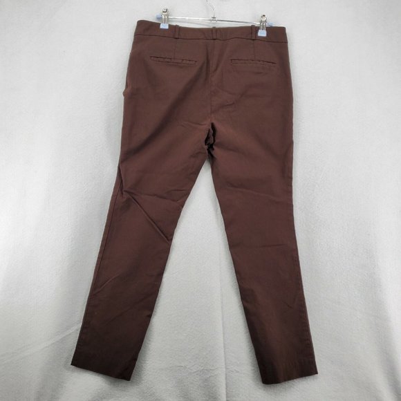 WORTHINGTON INDUSTRIES Pants Women's Canvas Slim Chino Stretch Brown 8 - Picture 9 of 12